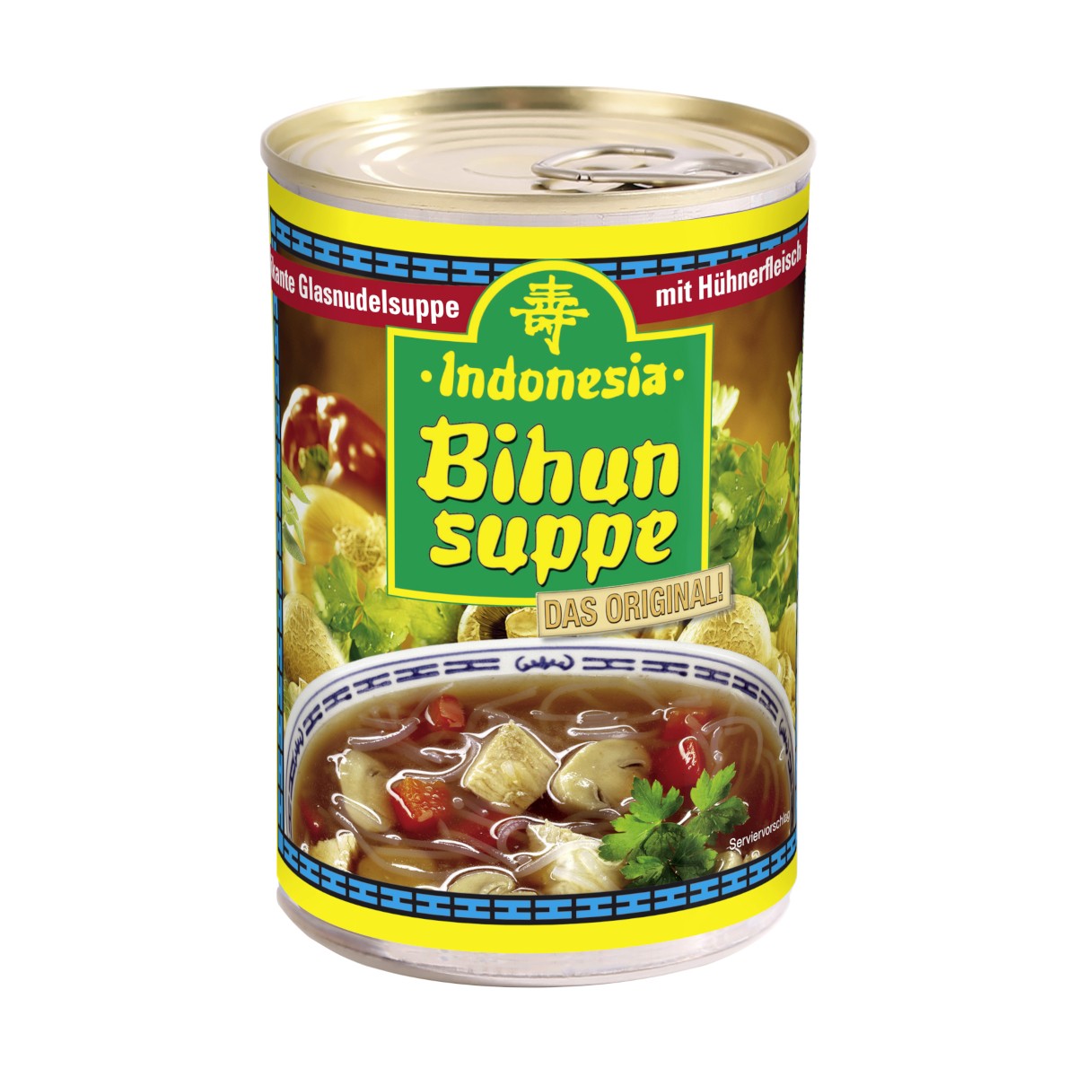 Dreistern Bihunsuppe Indonesia Glasnudelsuppe mit Hühnerfleisch 390ml