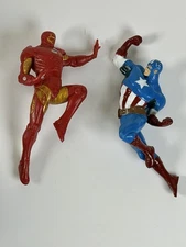 Marvel Soaring 5" Captain America & Iron Man 2013 Swimways Action Figure Rubber