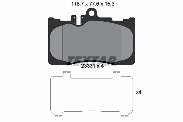 Textar Textar BremsbelÄGe Vorne Ford Focus Grand C MAX Kuga Mazda 3 5 Volvo 2333-image