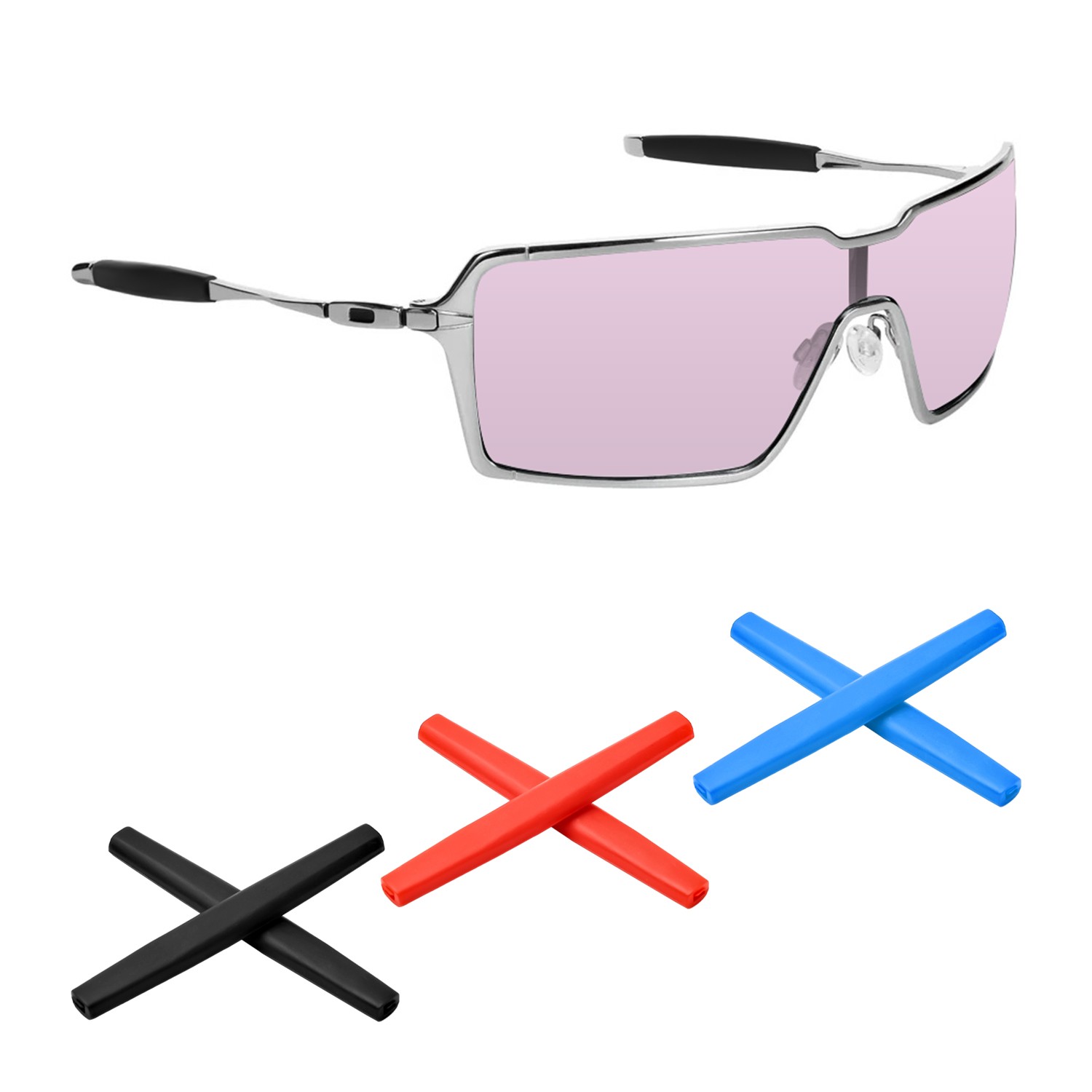 Calze orecchie di ricambio per occhiali da sole Oakley detenuti gomma antiscivolo punte tempia