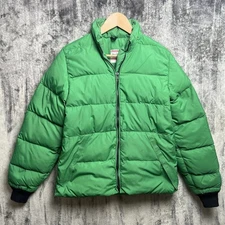 Vintage Frostline Kit Puffer Jacket XS 70s Down Talon Zipper Green