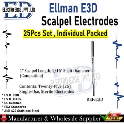 Ellman E3D  Scalpel Electrodes  25Pcs Set Single-Use, Sterile Electrodes