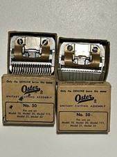 2 VTG OSTER Hair Clipper Blades, No. 50 SIZE 1  2, Detachable, USA. Used.