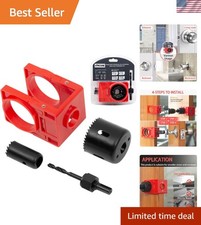 Door Lock Installation Kit Including Hole Saws Door Jig Guide Template 1 Set