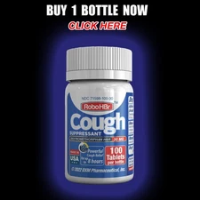 RoboHBr Cough Suppressant, Dextromethorphan Hbr 30Mg, 100 Tablets, 100 Doses