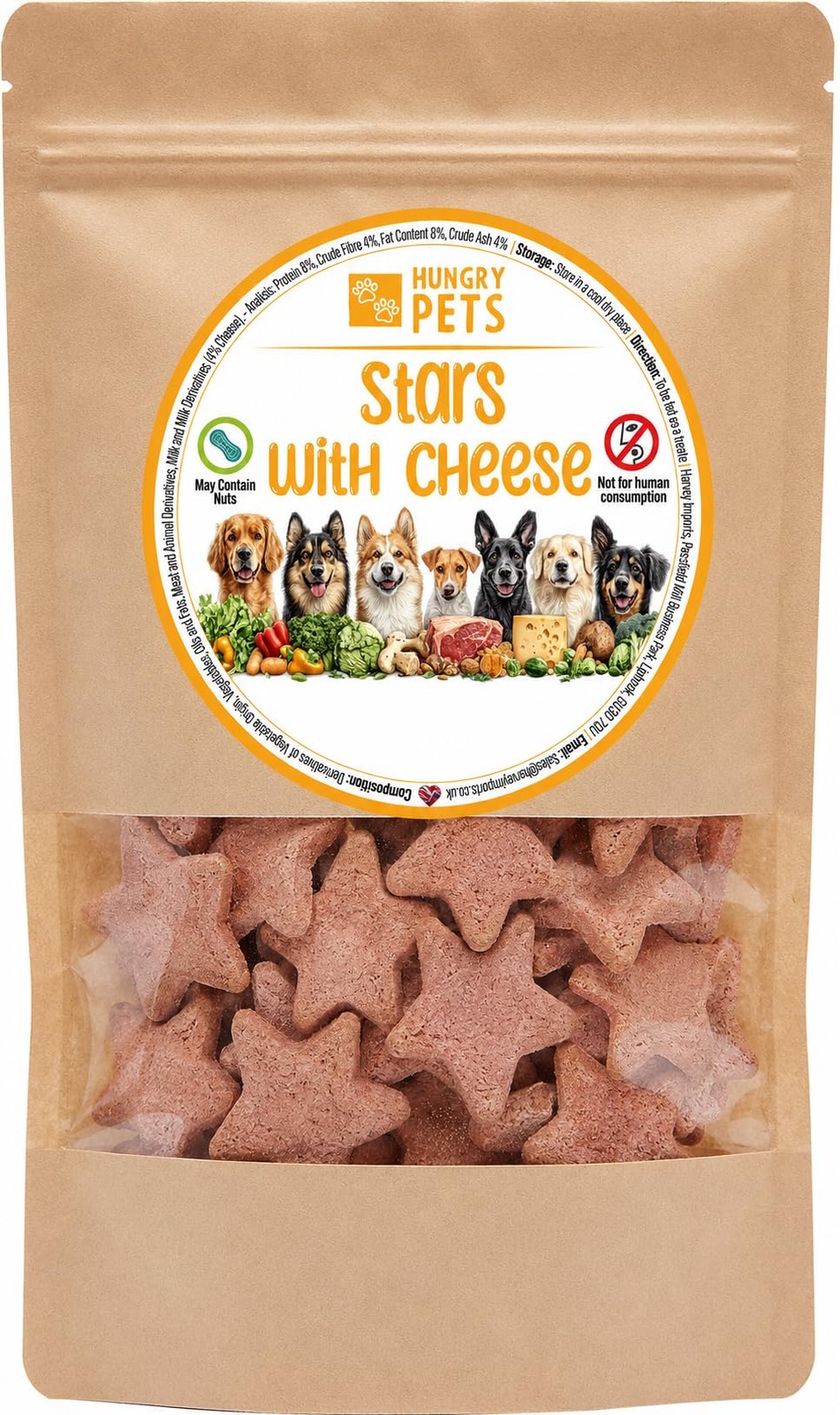 Dog Treats Stars With Cheese Dog Biscuit Oven Baked Snack Reward Training - Image 2