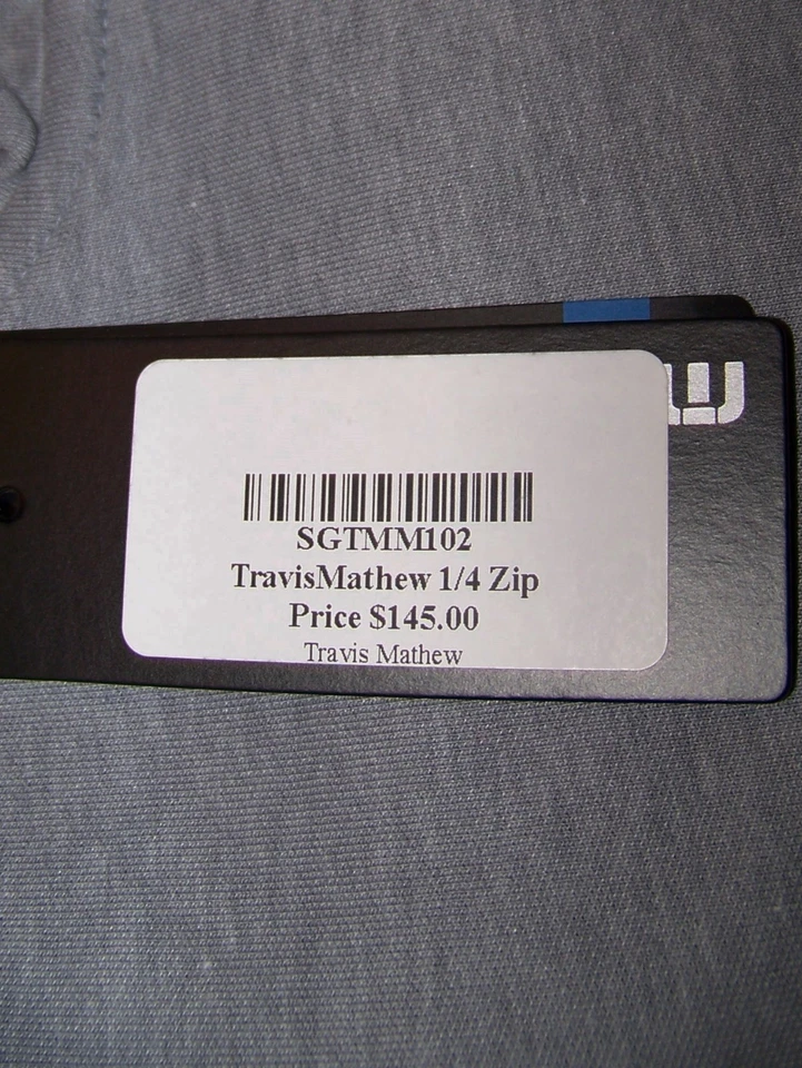 NEW TRAVIS MATHEW Zip Pullover Sweater Shirt SHINNECOCK HILLS GOLF CLUB M Gray - Image 4 of 4