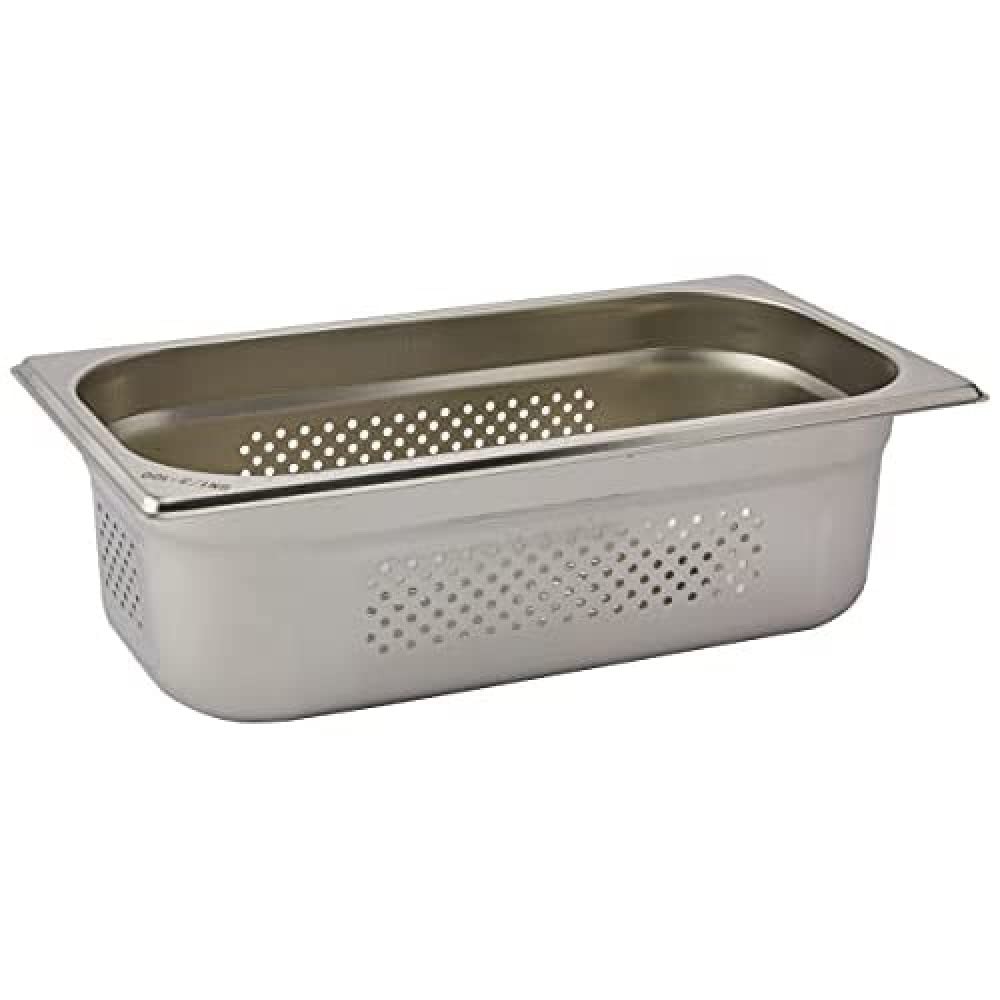 Bac GN 1/3 perforé inox 100mm pour cuisson vapeur saine en cuisine