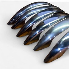 Set of 6 Vintage Ajax chrome Mid-Century Modern 3.5” furniture pulls