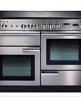 Rangemaster Professional+ Freestanding Silver Range Cooker 2 Ovens