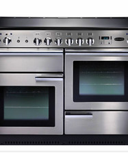 Rangemaster Professional+ Freestanding Silver Range Cooker 2 Ovens