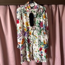 GUCCI  floral pattern long sleeve dress F/S from Japan