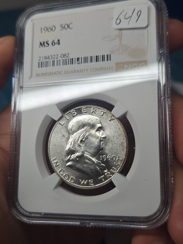 1960 P Ms 64 Franklin Half Ngc 