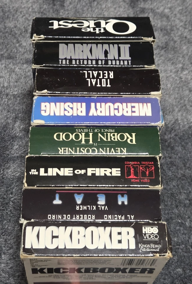 90s Action VHS Lot Of 8 Total Recall Robin Hood Kickboxer Darkman - Image 4 of 4