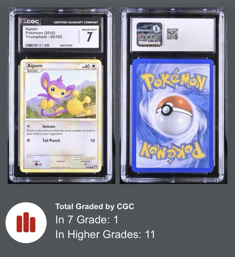 Aipom graded CGC 7 for sale on eBay
