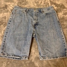 Levis 505 Mens Regular Fit Denim Shorts Medium Wash Blue Size 36 W36 L10