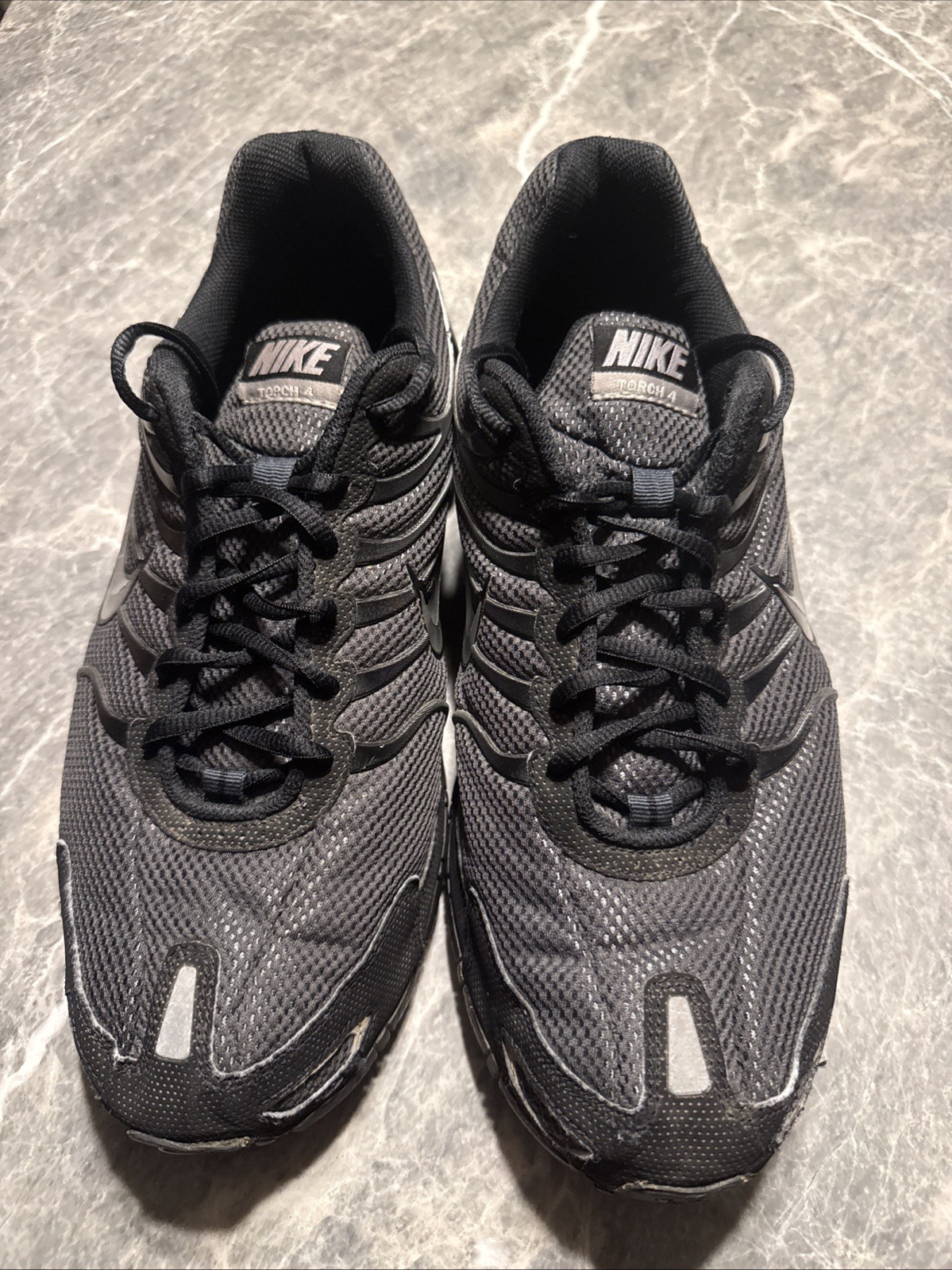Nike Air Max Torch 4 343846-002 Black Silver Men's Running Shoes Size 13