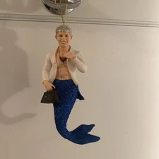December Diamonds Doctor Dr Fish Christmas Ornament Gay Merman New W Box