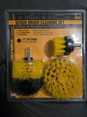 3x Drill Brush Set, Scrub Brush for Drill, All Purpose Drill Brush Cleaning Kit