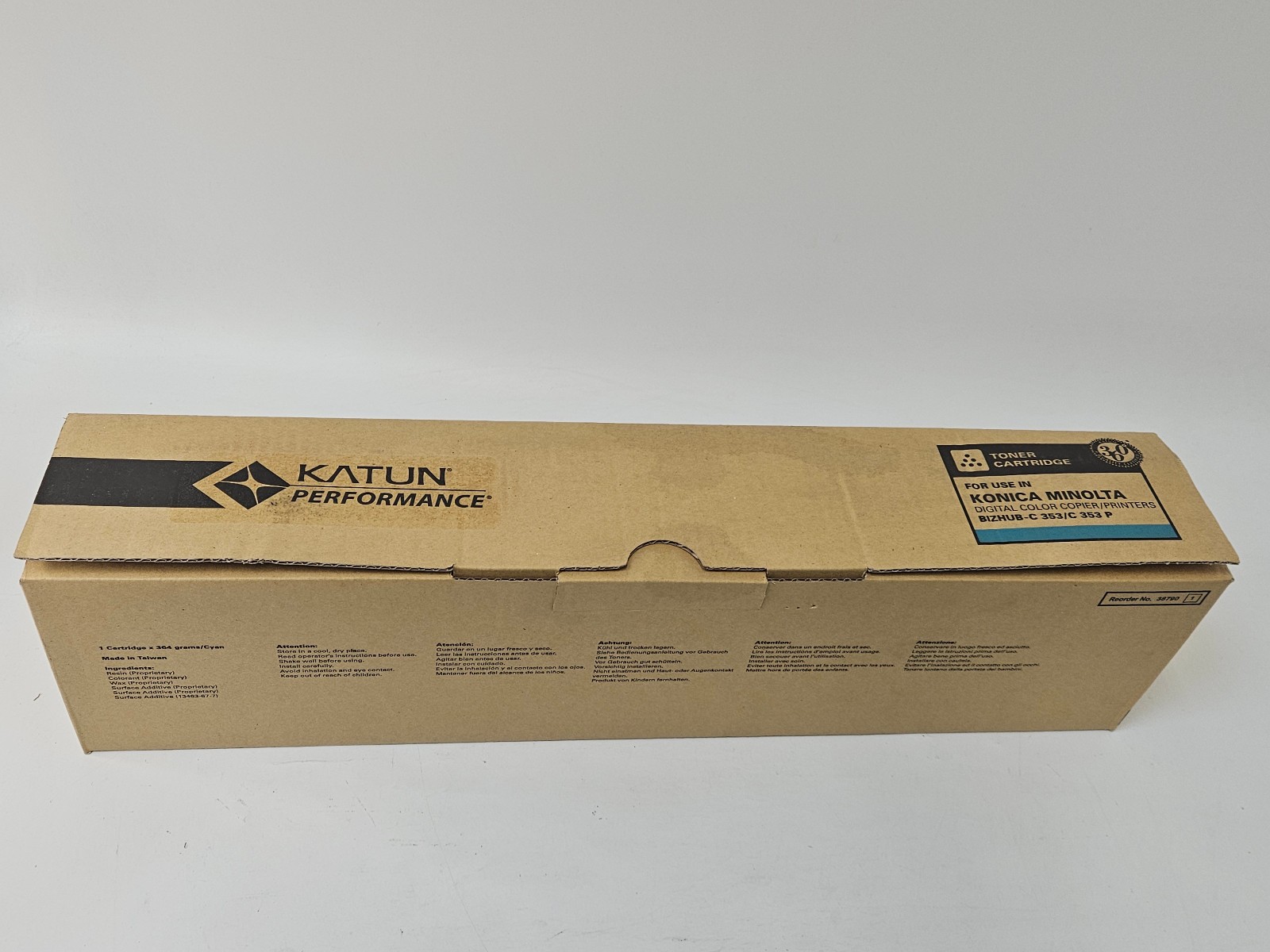 Konica Minolta TN314C compatible Cyan toner for Bizhub C353 C353P