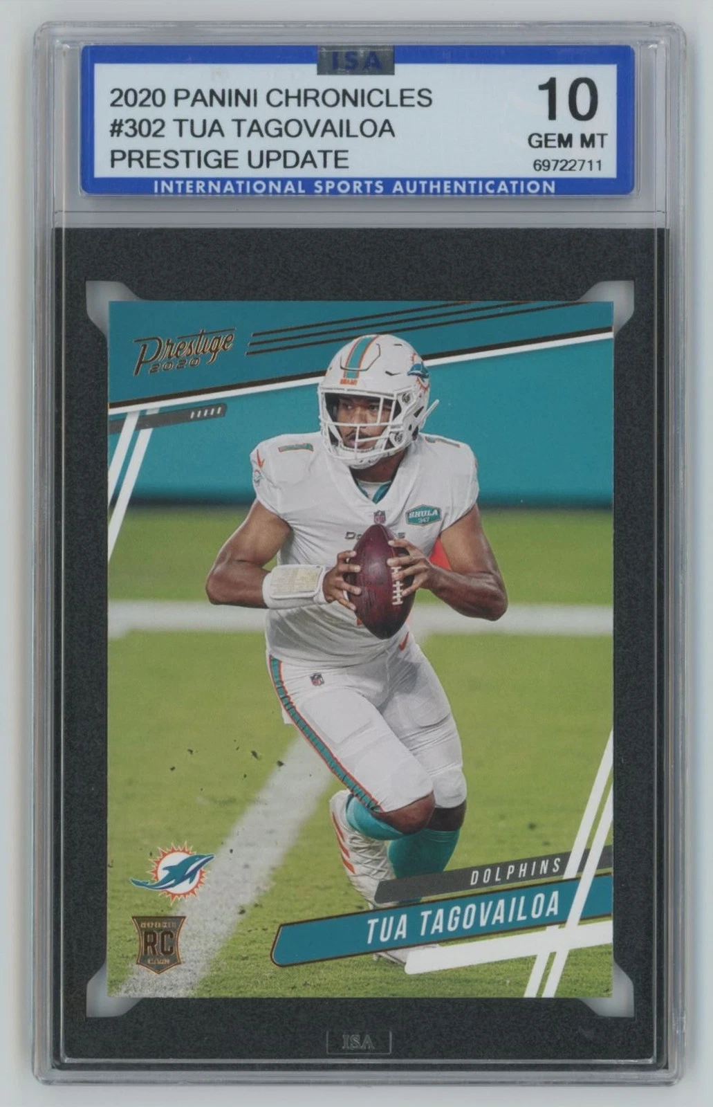Tua Tagovailoa Panini Chronicles Prestige #302 Signature-Platinum Xtra Points 1/1