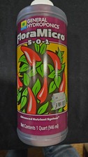 General Hydroponics FloraMicro Liquid Nutrients Bottle 1 Quart Nitrogen Calcium