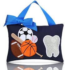 Tooth Fairy Pillow with Pocket for Kids Lost Tooth Keepsake Pouch 3.9 x 5.9