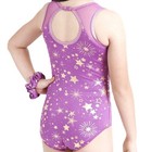 JUSTICE Girl's size XS(5/6) LEOTARD Celestial Foil Purple/Gold ~ New with Tags — photo 2