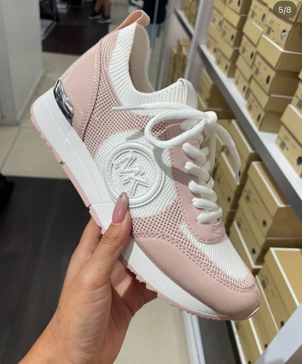 Michael Kors Women’s Pink & White Sneakers