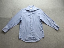 Charles Tyrwhitt Men Dress Shirt 16/34 Light Blue Button Down Classic Fit Formal