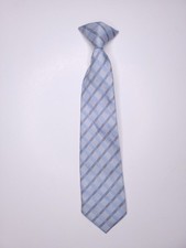 Kids Formal Necktie 13"Lx2.75"W Gray/Blue Neck Tie