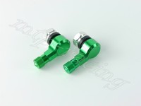 CNC Alu Winkelventil 90 Grad Yamaha YZF-R6 RJ031/036 2001-2002 GrüN