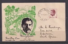 AUSTRALIA 1949 FIRST DAY COVER HENRY LAWSON CDS CHILWELL VIC TO CAPETOWN #C1934