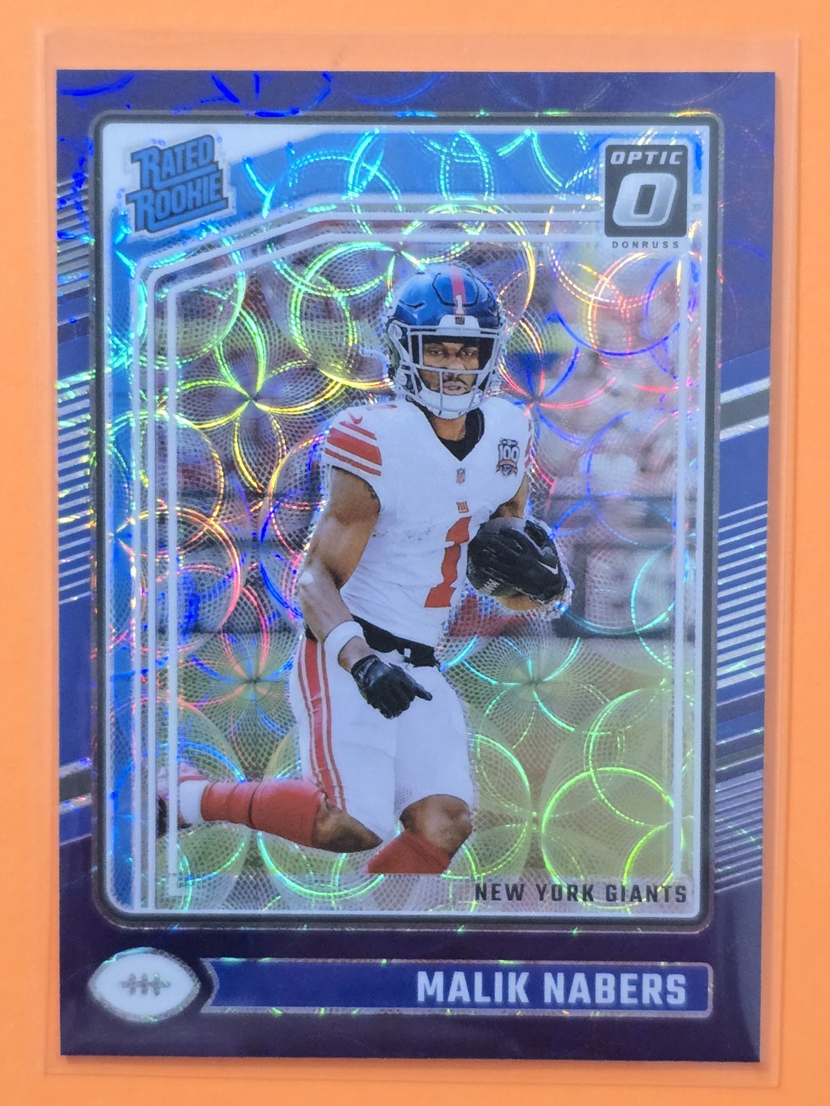 2024 Panini Donruss Optic - Rated Rookie Malik Nabers #271 Blue Scope Prizm (RC)