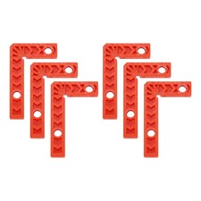 6 Pcs 90 Degree Right Corner Clamp 3 Inch Angle Clamp Orange for Cabinets
