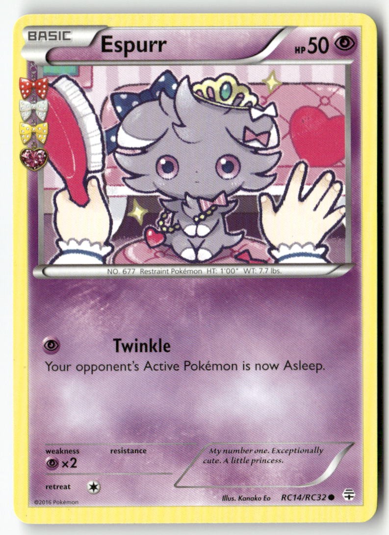 Espurr RC14/RC32 Common Generations Pokemon Lightly Played