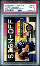 Marketplace image: 2023 TOPPS COMPOSITE RESURGENCE #RSO1 PEYTON MANNING SUPERFRACTOR 1/1 PSA 10