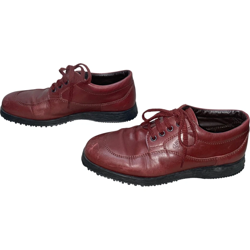 Sapato Oxford HOGAN Couro Vermelho com Cadarço Tamanho: 38,5 EUA 8,5 - Imagem 4 de 4