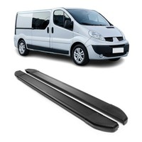 Alu Seitenschweller Trittbretter FüR Opel Vivaro 2001-2014 L2 Langer Schwarz 2X