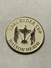 1981 Ryder Cup 1" Coin Style Golf Marker - Walton Heath Golf Club - A Beauty!