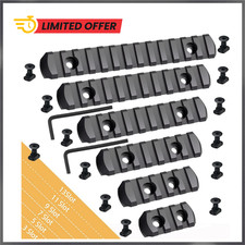 6 Pack Lock Picatinny Rail Polymer 3/5/7/9/11/13 Slot Set M-Lok Picatinny Rail