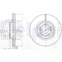 2X Delphi Bremsscheibe BG3913 FüR Toyota Avensis VVT ZZT250_ ZZT250R ZZT251_