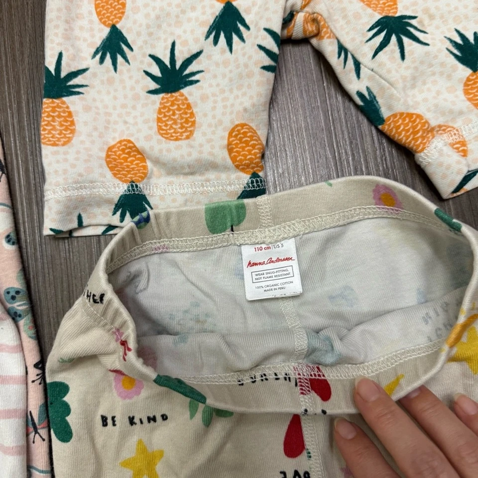 4 of Tea collection Hanna Anderson toddler size 4-5T capri shorts pajama - Image 4 of 4