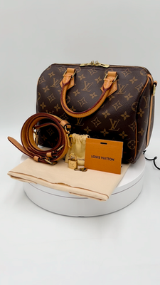 LOUIS VUITTON Monogram Speedy Bandouliere 25 2way Bag M41113 Auth