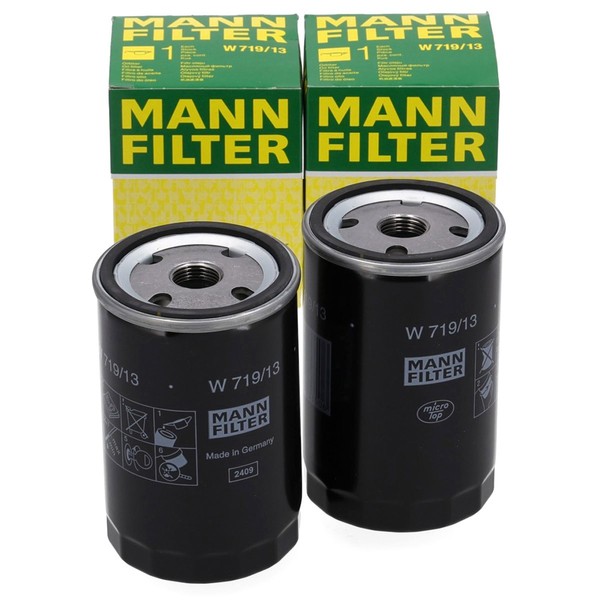 2X Mann W719/13 ÖLfilter FüR Mercedes 190 W201 W124 W126 R107 M102 1021840501-image
