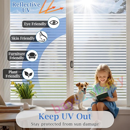 5M Bubble Free Frosted Window Film.Self Adhesive Etched Privacy Glass Vinyl Film - Picture 4 of 32