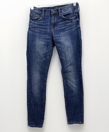 Lucky Brand Womens Jeans Size 4/27 (29x29.5) Blue Mid Rise Skinny Distressed - Picture 1 of 19