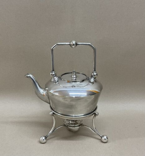 Antique Aesthetic Movement Silver Plated Spirit Kettle Dresser Style C1880 - Picture 1 of 7