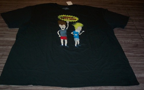 MTV BEAVIS AND BUTTHEAD HEAD BANGING T-Shirt MENS 2XL XXL NEW w/ TAG - Picture 2 of 3