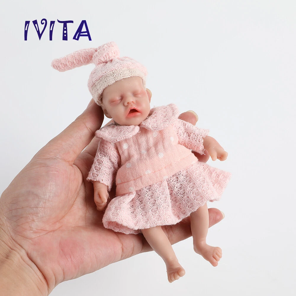 Mini Reborn Baby Doll 6 inch Full Silicone Mini Doll Handmade